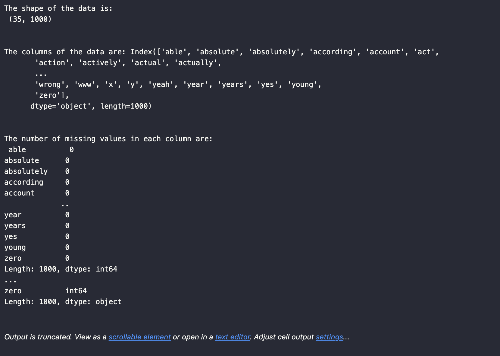 Data Example